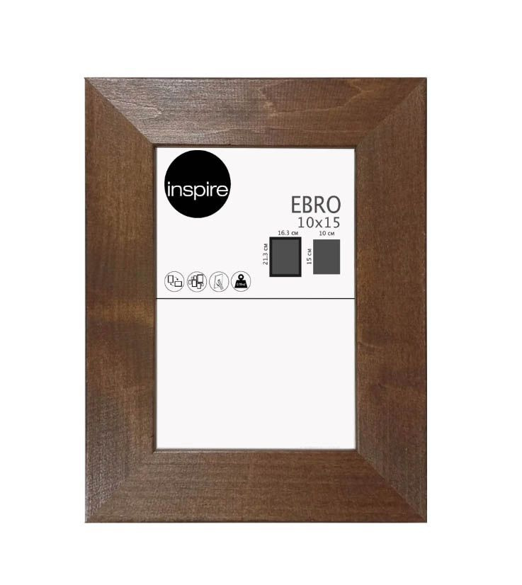 Рамка Inspire Ebro 10x15 см цвет темный дуб #1