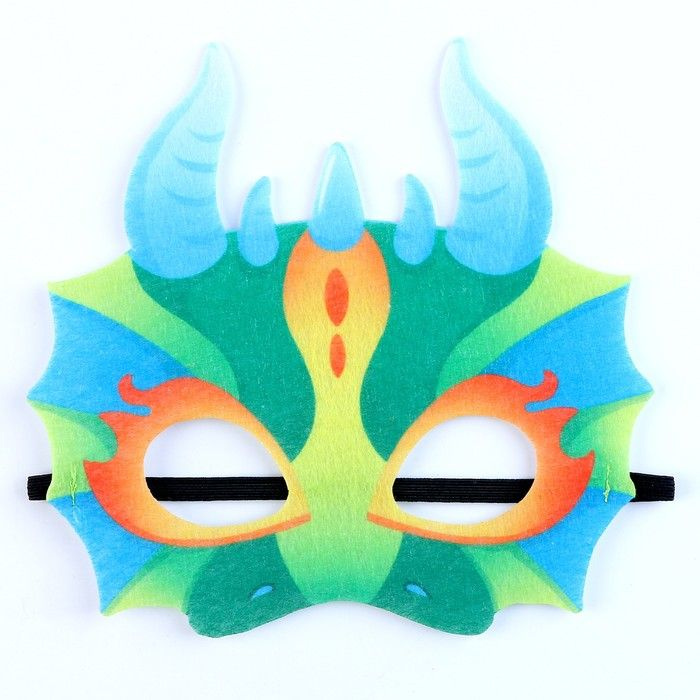 Карнавальная маска Страна Карнавалия "Дракон" фетр, на резинке  #1