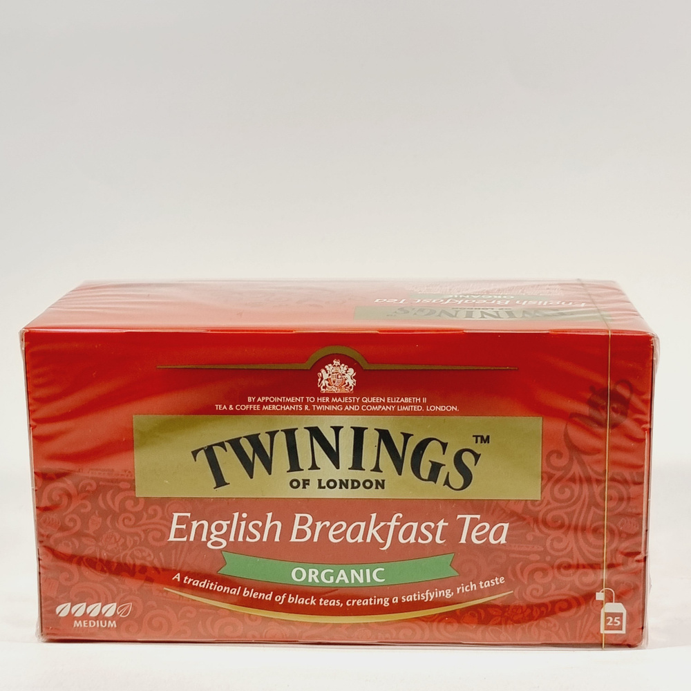 Чай черный Twinings "English Breakfast tea" 25 пакетиков, 50 г (из Финляндии)  #1