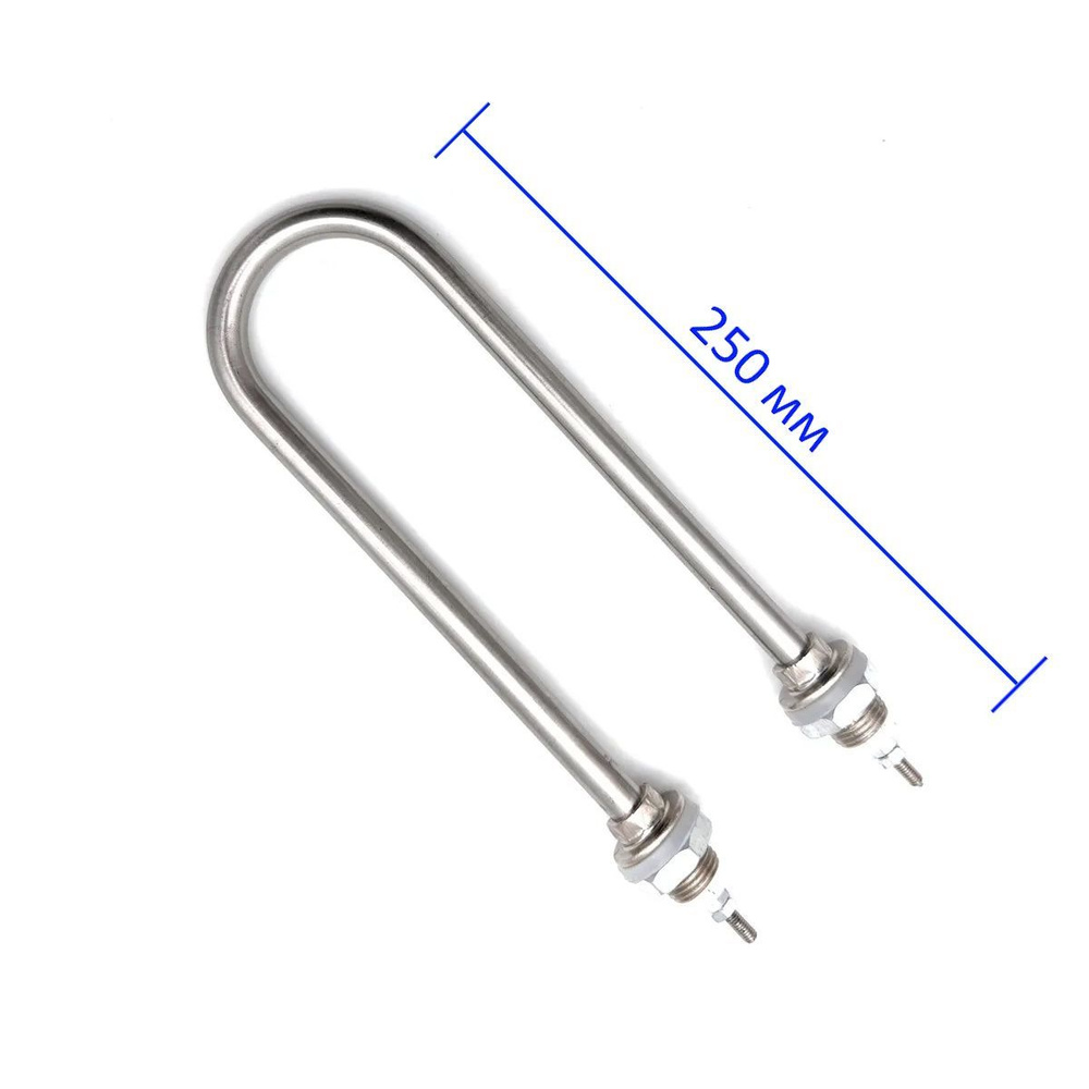 ТЭН для нагрева воды 1500Вт, L 250мм, нержавеющая сталь #1