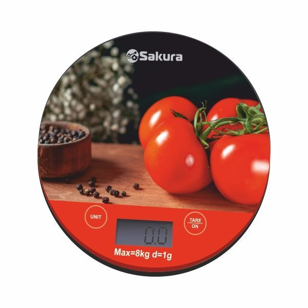 Sakura Электронные кухонные весы SA-6076, коричнево-красный #1