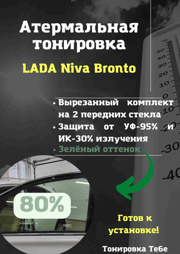 Пленка тонировочная, 100х60 см, светопропускаемость 80% #1