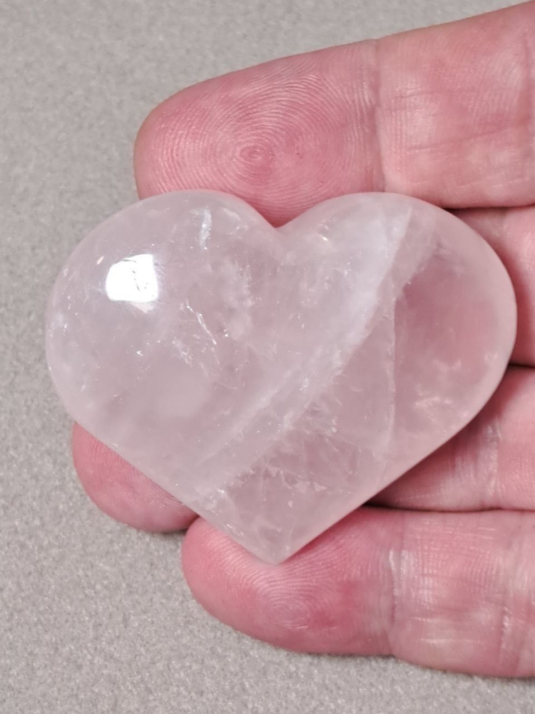 Камень Сердце Розовый Кварц талисман и оберег, 61 гр #1