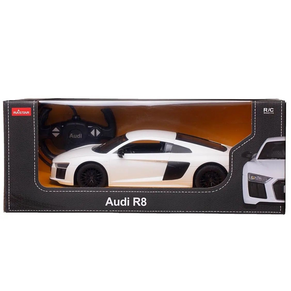 Машина на радиоуправлении 1:14 AUDI R8 2015 Version белый Rastar 74400W #1