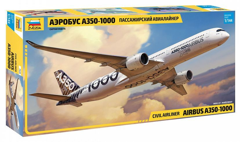 Звезда Airbus A350-1000, Пассажирский авиалайнер, 1/144, Сборная модель  #1