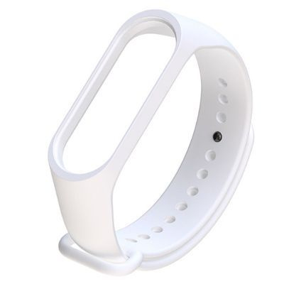 Ремешок силиконовый для Xiaomi Mi Band 5 (White/Белый) #1