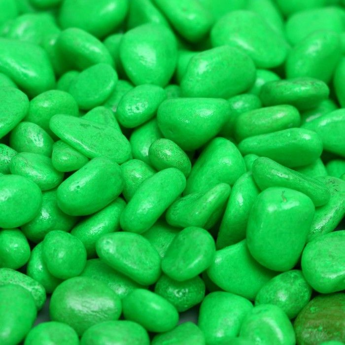 Грунт декоративный, флуоресцентный, зеленый, фр. 5-10 мм, 350 г  #1
