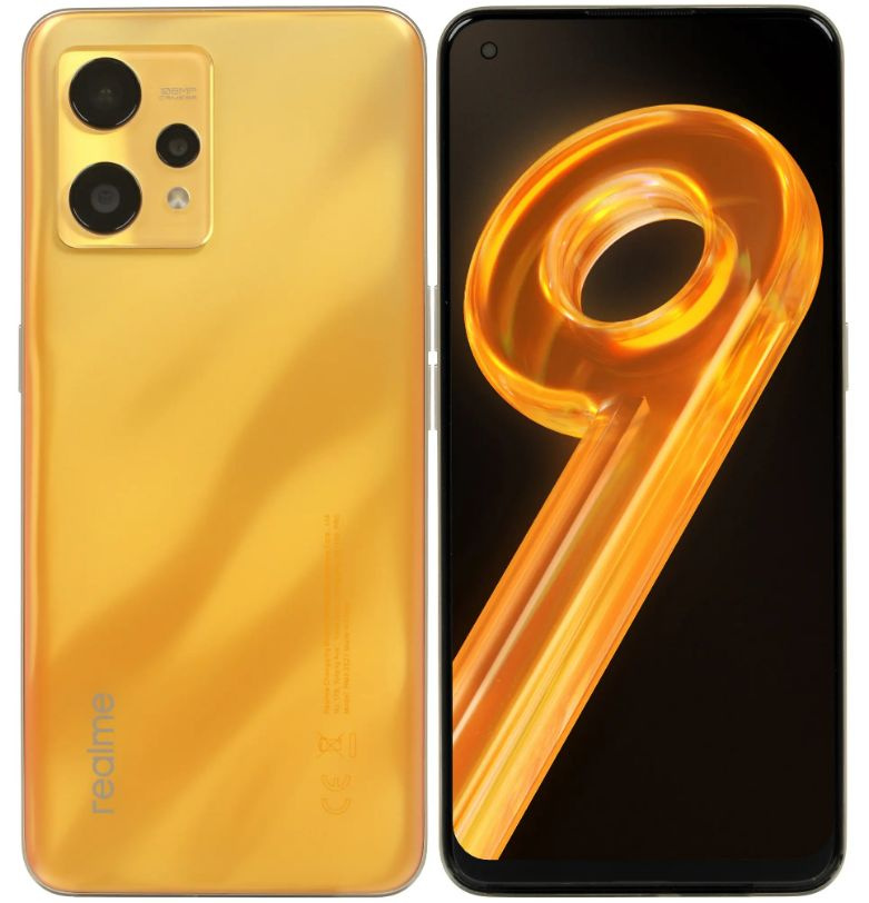 realme Смартфон 9 желтый 128 ГБ 6/128 ГБ, желтый #1