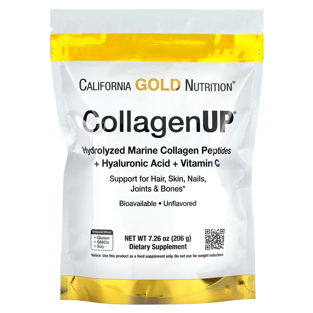 California Gold Nutrition, CollagenUP, гидролизованные пептиды морского коллагена с гиалуроновой кислотой #1