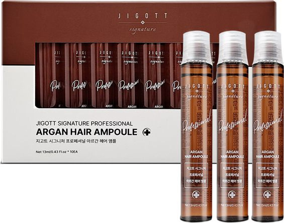 Jigott / Джигот Signature Professional Argan Hair Ampoule Сыворотка для волос восстанавливающая с аргановым #1