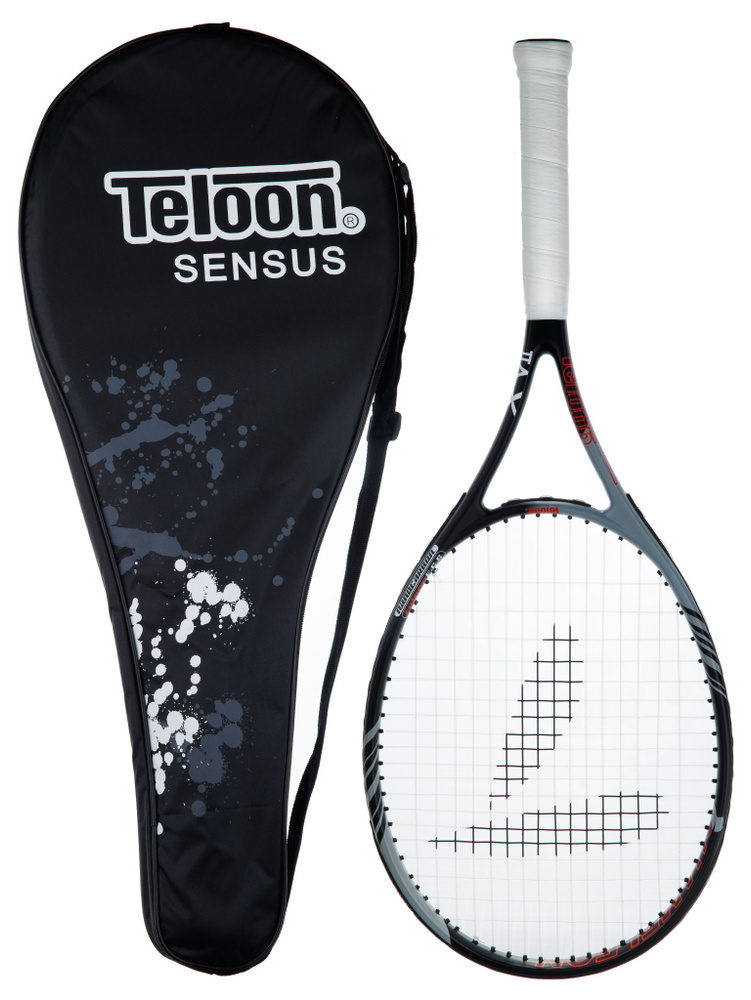 Ракетка для игры в большой теннис Estafit Teloon с чехлом, черный/серый  #1