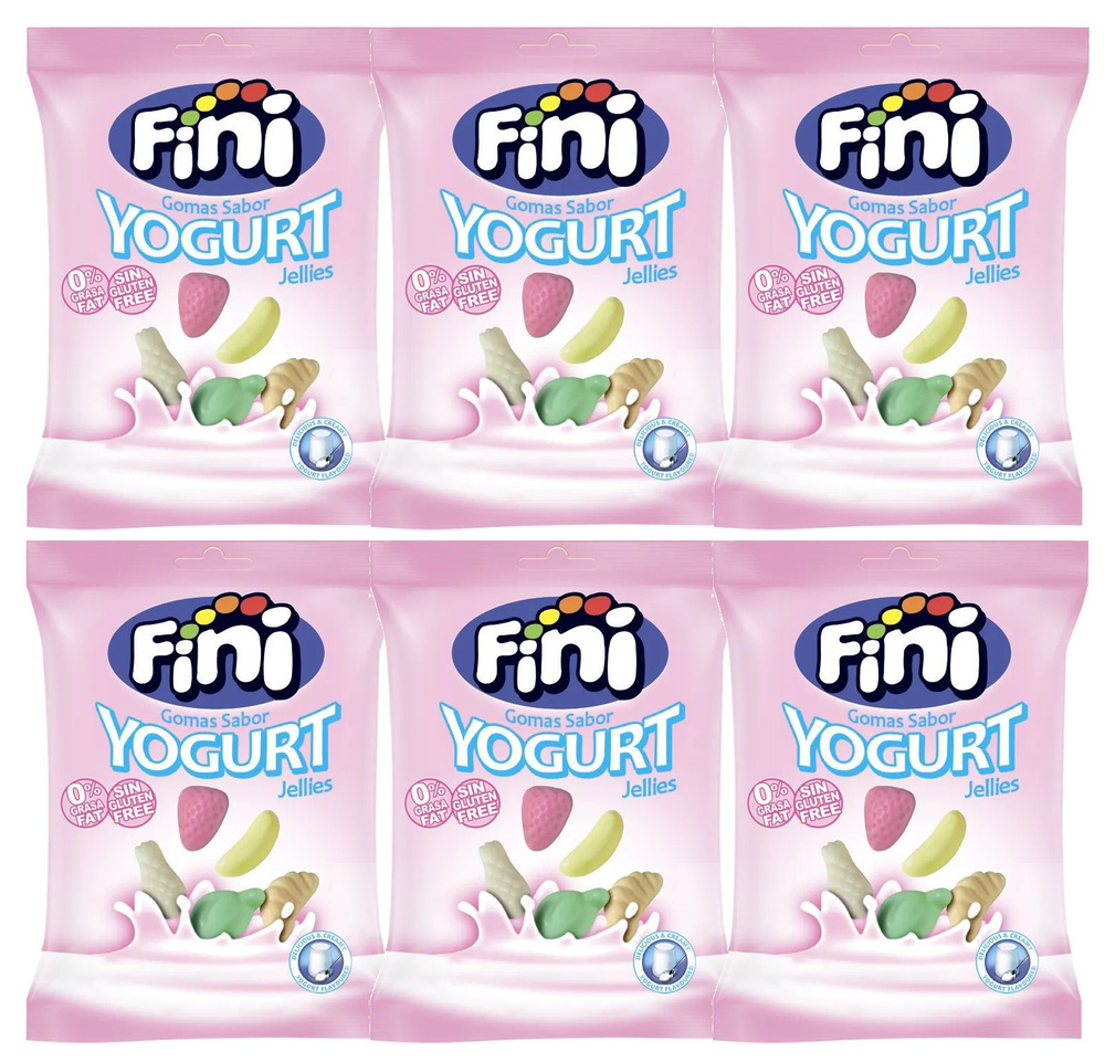 Жевательный мармелад Fini Yoghurt Jellies, 90г x 6шт. Фини йогурт #1