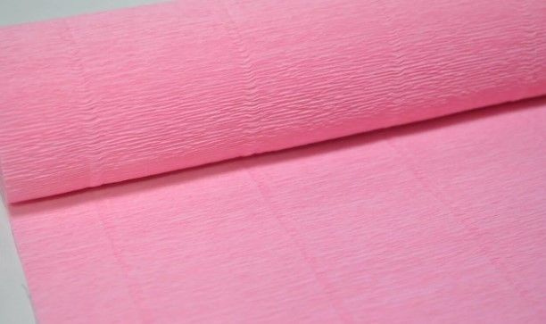Бумага гофрированная простая, 180гр 549 розовая Cartotecnica Rossi (Италия)  #1