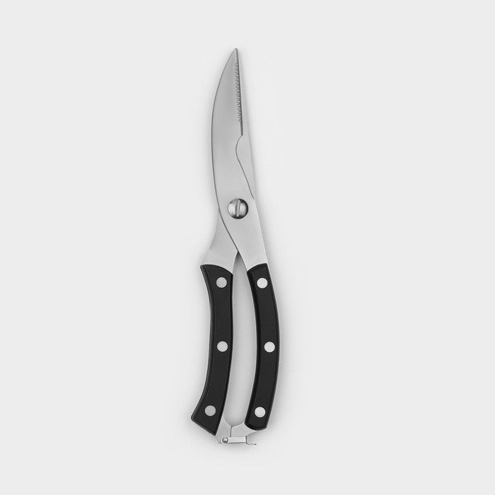 Ножницы кухонные Доляна Профи, 25 4 1,5 см, цвет чёрный #1