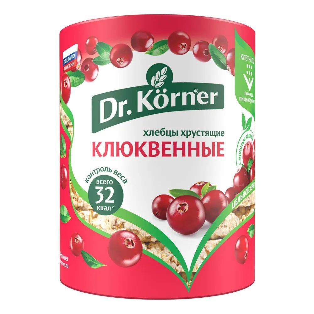 Dr. Korner Клюквенный злаковый коктейль хлебцы, 100 г #1