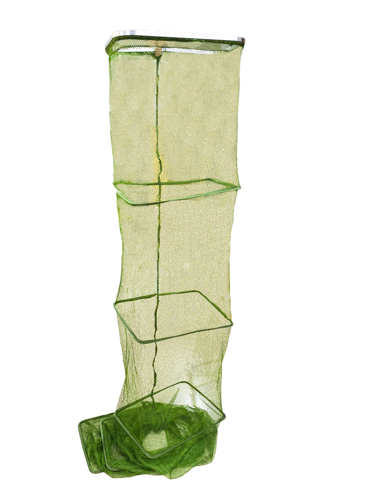 Садок береговой YIN TAI HUX с колышком , прямоугольный, зеленый, сетчатая ткань, длина 400см  #1