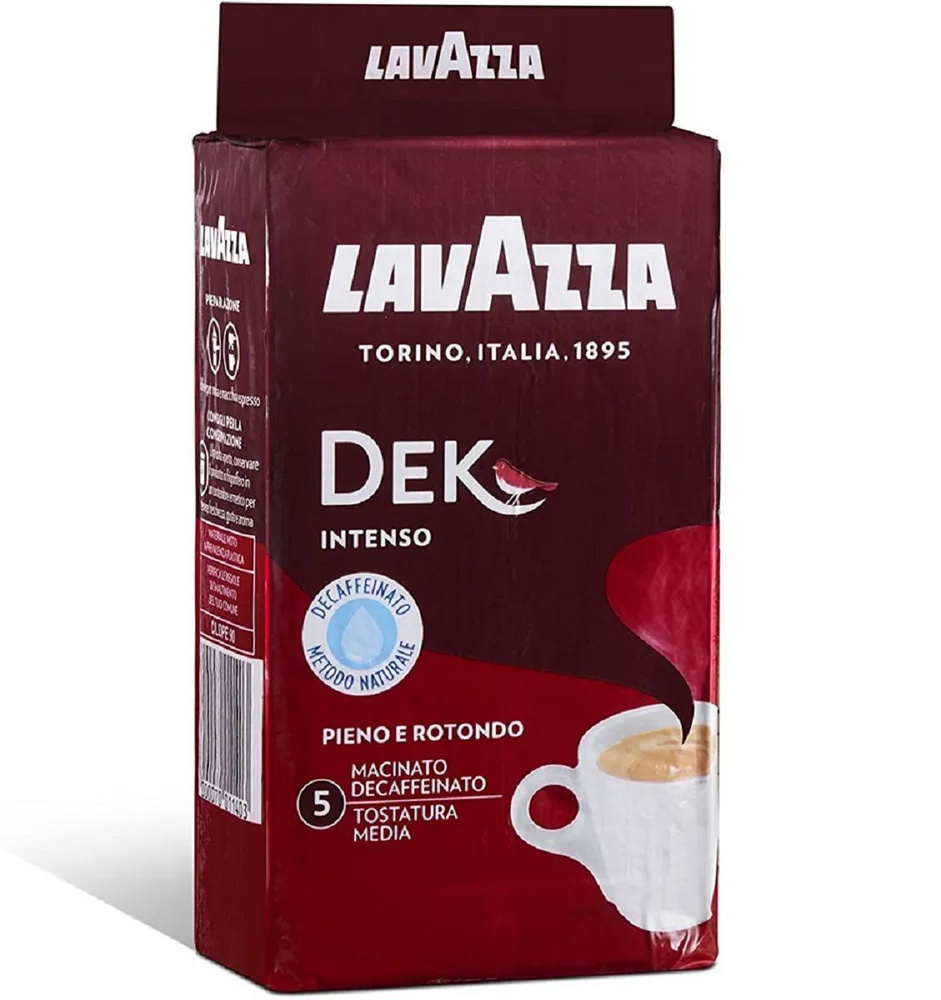 Кофе молотый без кофеина Lavazza Dec Intenso 250 г, интенсивный #1