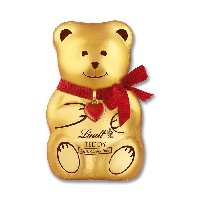 Lindt Teddy золотой шоколадный медведь из молочного шоколада 100 гр, высота 12 см (из Финляндии)  #1