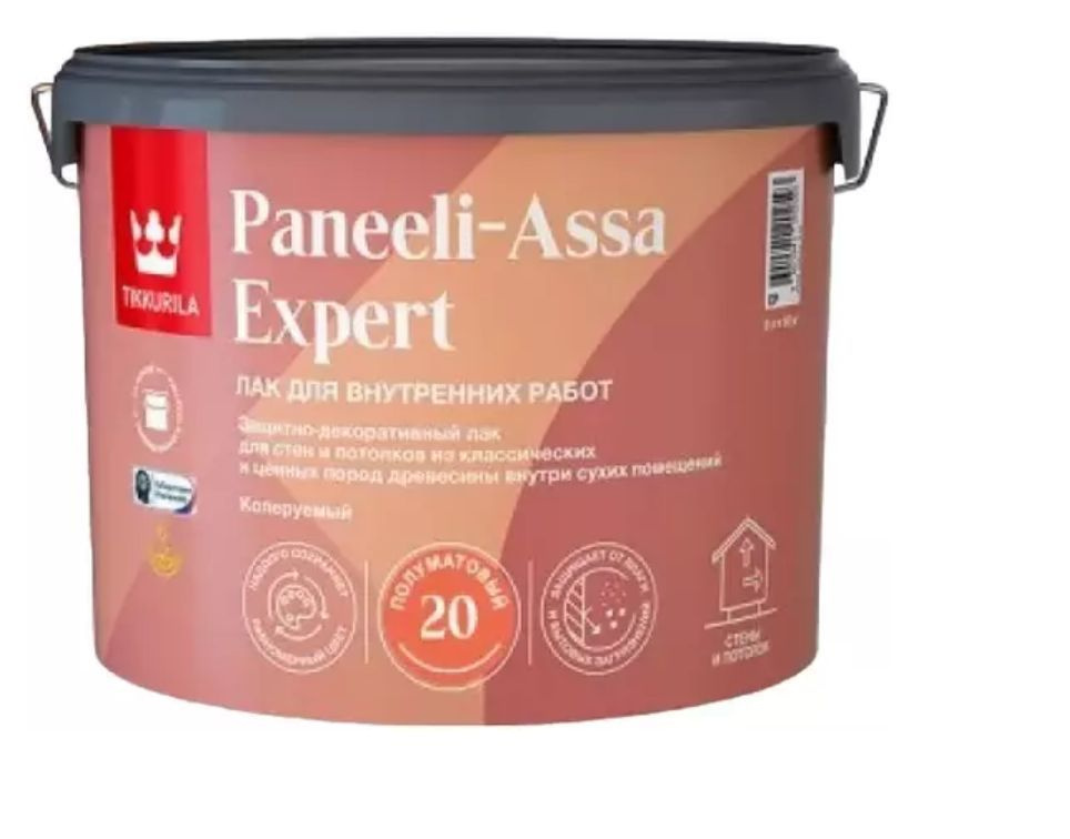 Tikkurila Paneeli Assa Expert EP / Тиккурила лак для стен и потолков акриловый полуматовый 9 литров  #1