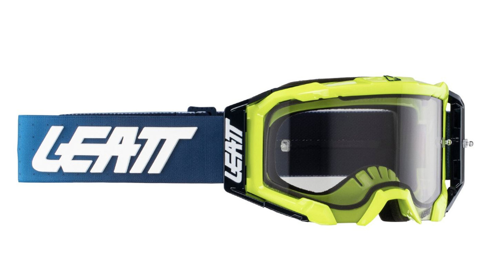 Кроссовые очки маска Leatt Velocity 5.5 Blue Light Grey 58% (8024070320) #1