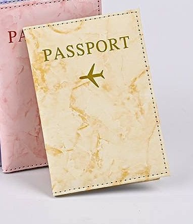 Обложка на паспорт женская, эко кожаная желтая премиум #1