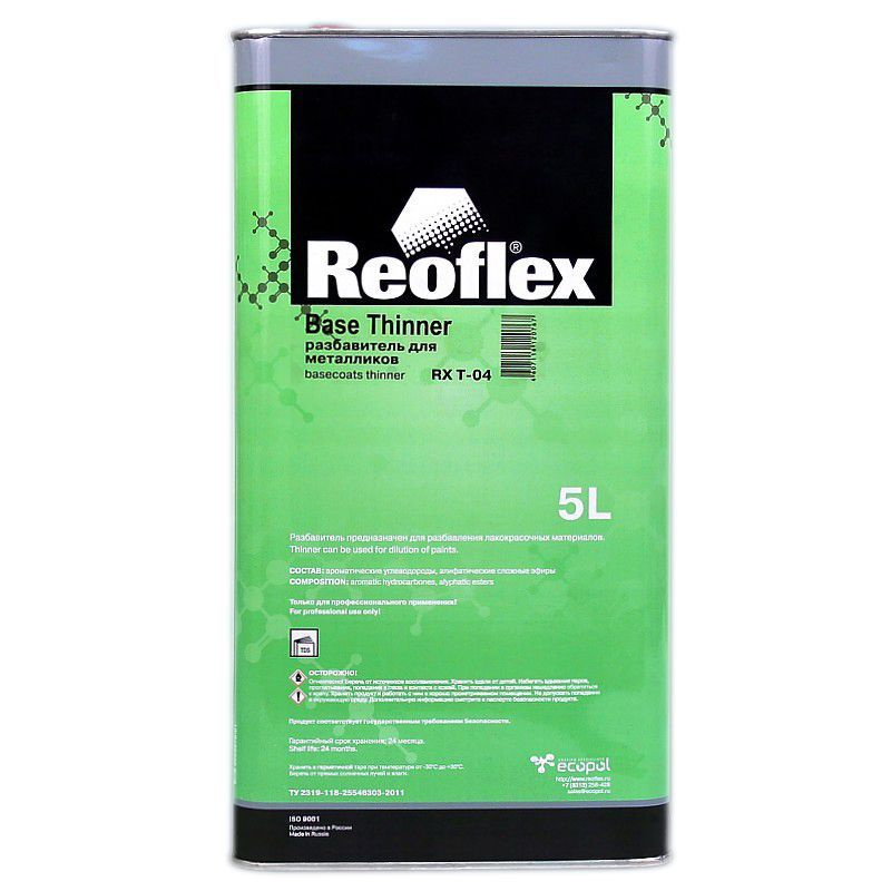 Разбавитель REOFLEX Base Thinner для металликов, канистра 5 л., RX T-04  #1