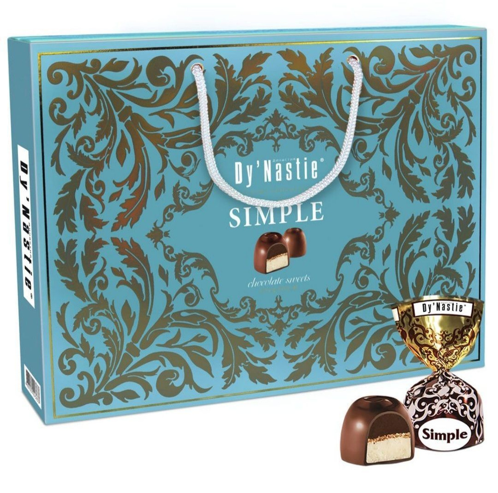 Конфеты "Dy'Nastie" SIMPLE, 170 г., Династия "Симпл" подарочная сумка, конфеты с тёмным шоколадом и вкусом #1