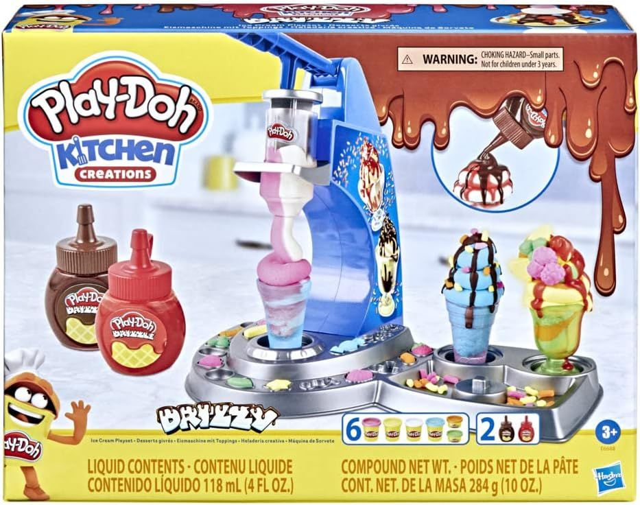 Набор для лепки Play-Doh Dizzy Ice Cream, детский, тематика мороженного, 6 цветов  #1