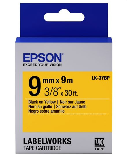 Лента/ Epson Tape LK-3YBP Pastel Blk/Yell 9/9 #1