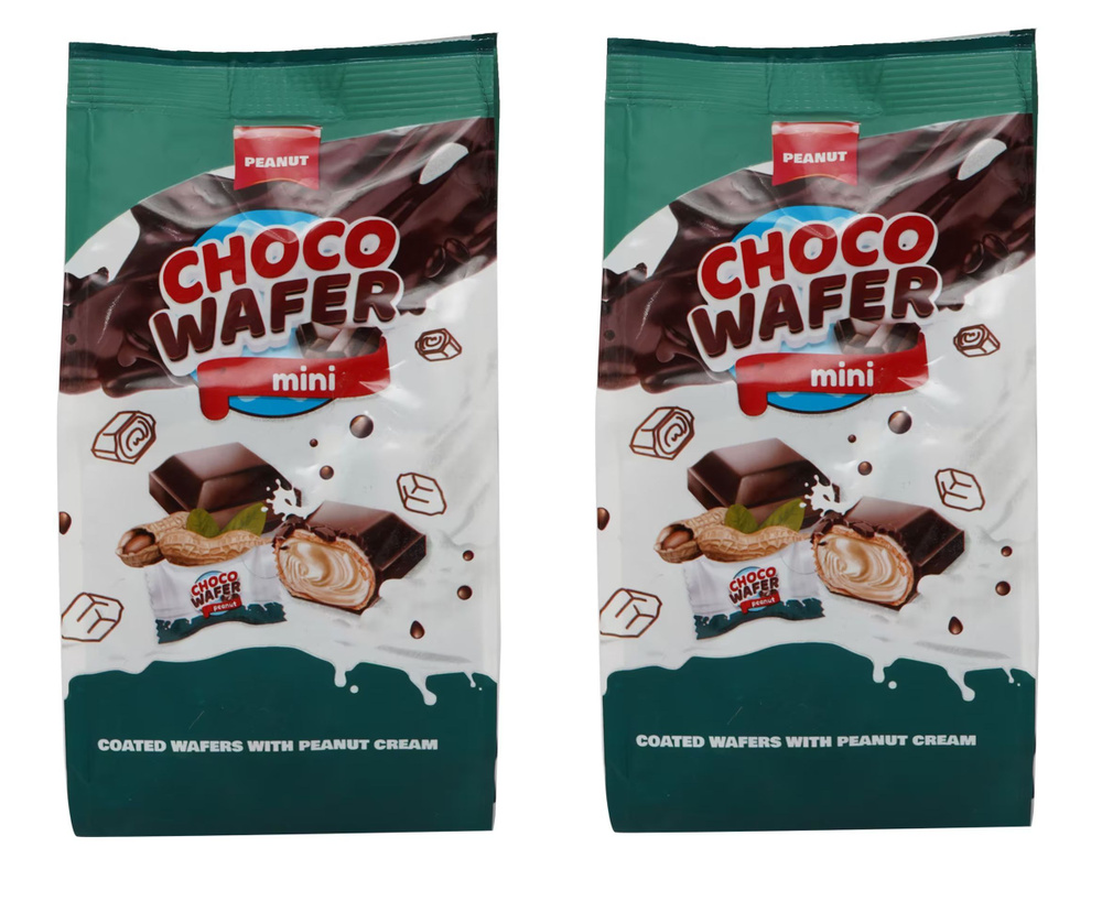 Конфеты вафли мини Арахис Choco Wafer, 2 шт по 140г #1