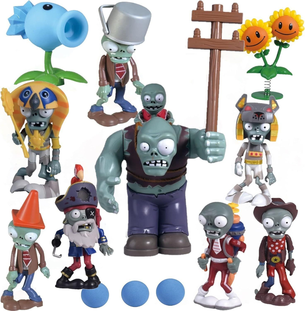Игрушки Растения и зомби, Персонажи против Peashooter PVZ, игра ...