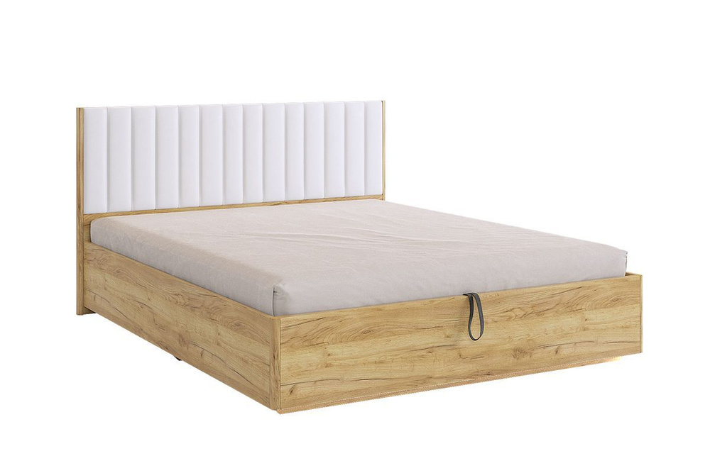 Комплект мебели для спальни Mebelson Адам двуспальная кровать с подьемным механизмом 160х200 см дуб/белоснежный #1