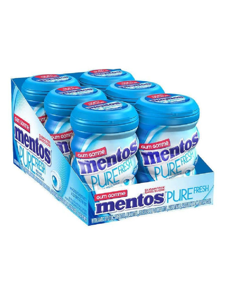 Жевательная резинка Mentos Pure Fresh Mint блок, 6 шт по 61,25г #1