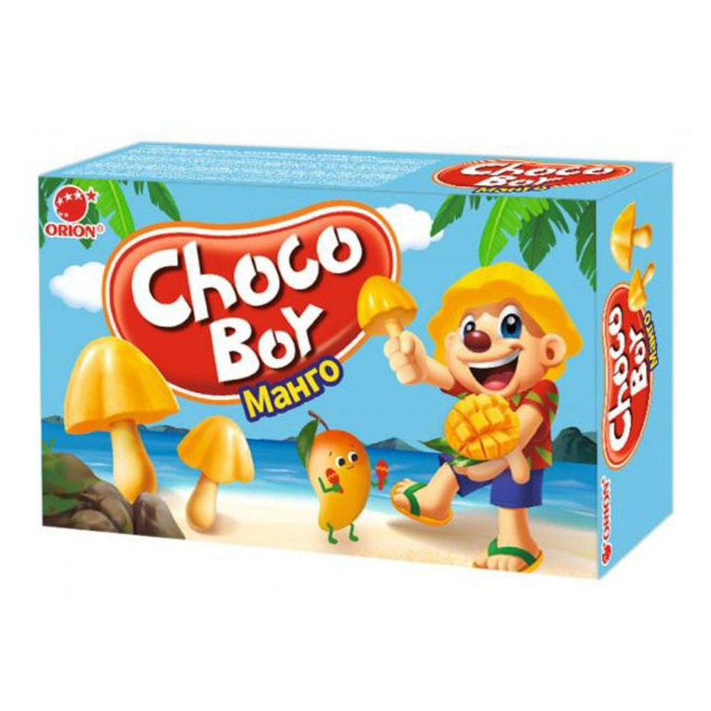 Печенье Orion Choco Boy Грибочки сдобное с манго 45 г - купить с ...
