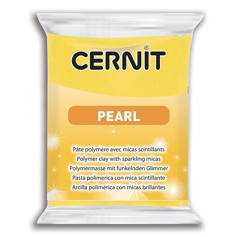 Полимерный моделин "Cernit Pearl" 56гр. желтый перламутр #1