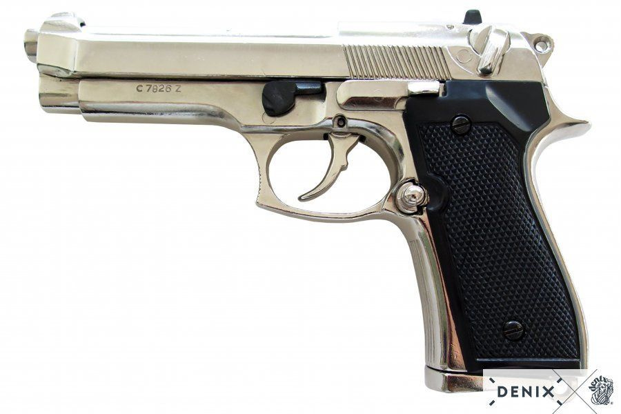 Пистолет 92 F, 9 мм, "Беретта" , хромированное покрытие #1
