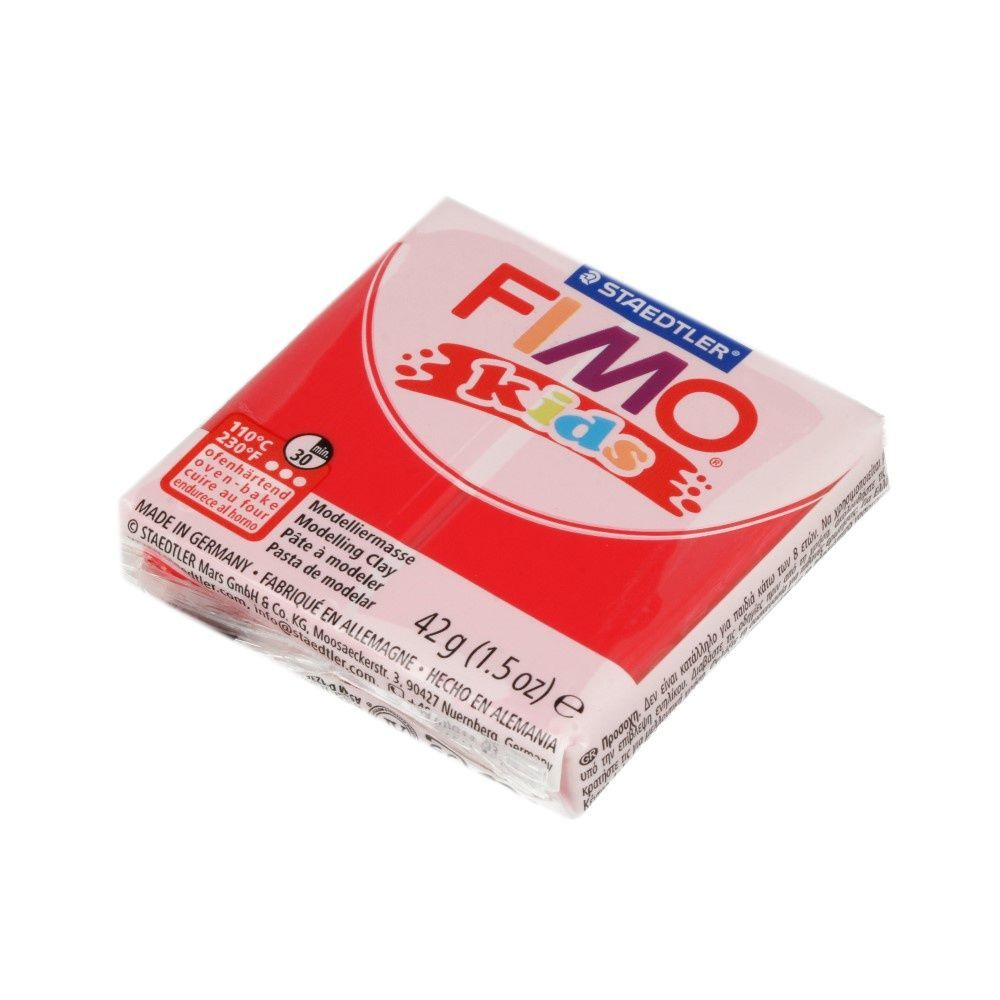 Полимерная глина FIMO Kids, для детей, 42 г, красная #1