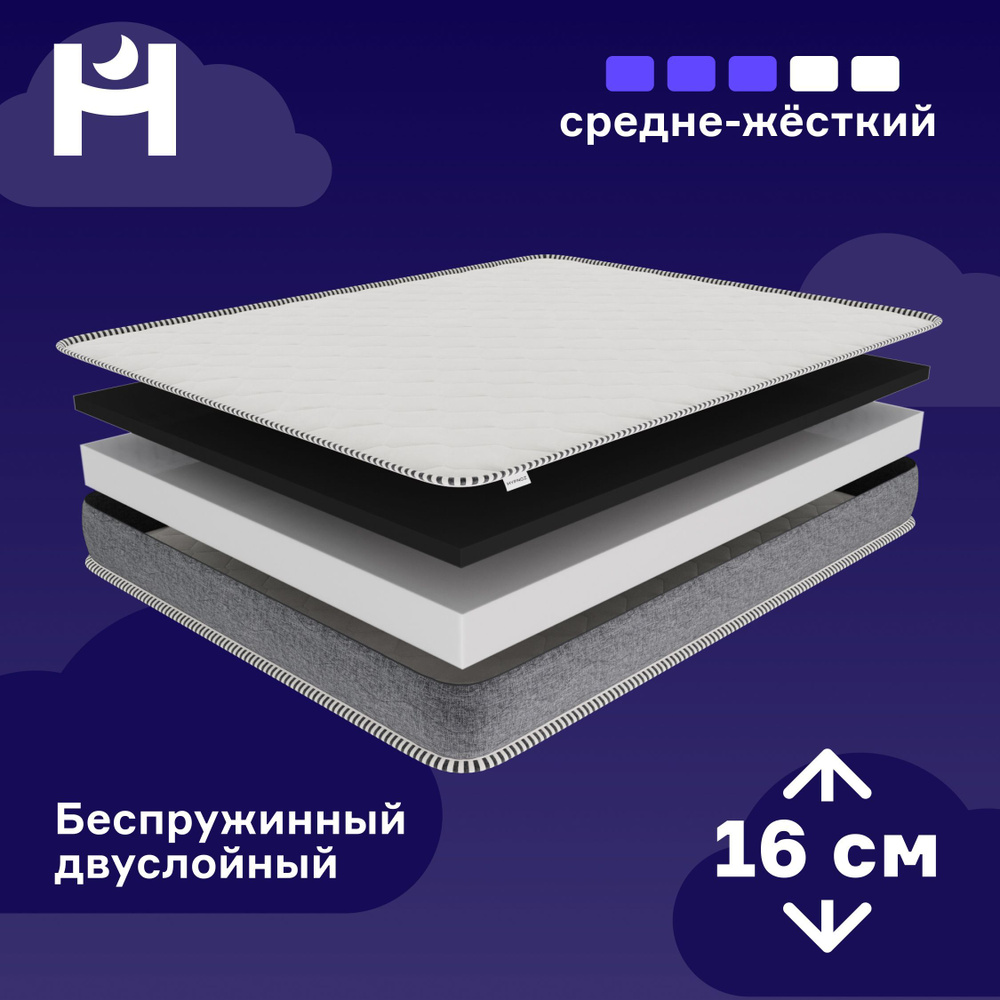 HYPNOZ Матрас Foam Coal, Беспружинный, 160х200 см #1