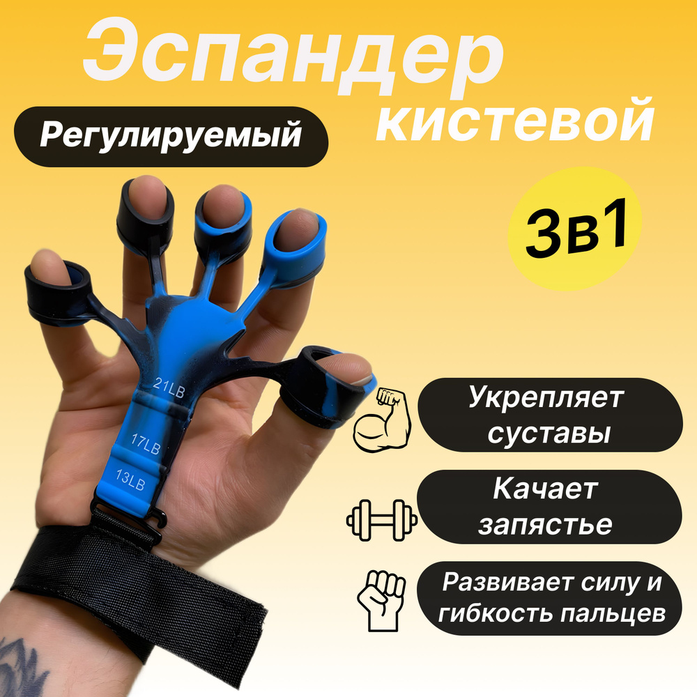 Эспандер кистевой, тренажер для рук и пальцев, резиновый  #1