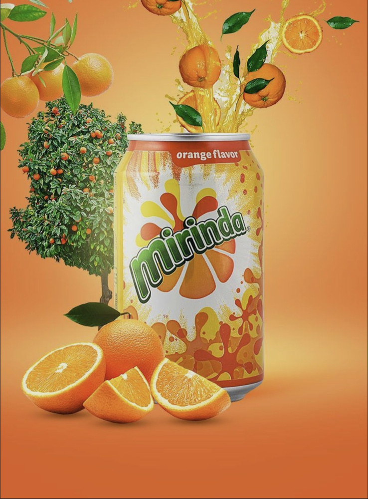 Mirinda Orange, 0.3 л х 24 шт (Миринда, Газированный напиток, ЖБ) #1