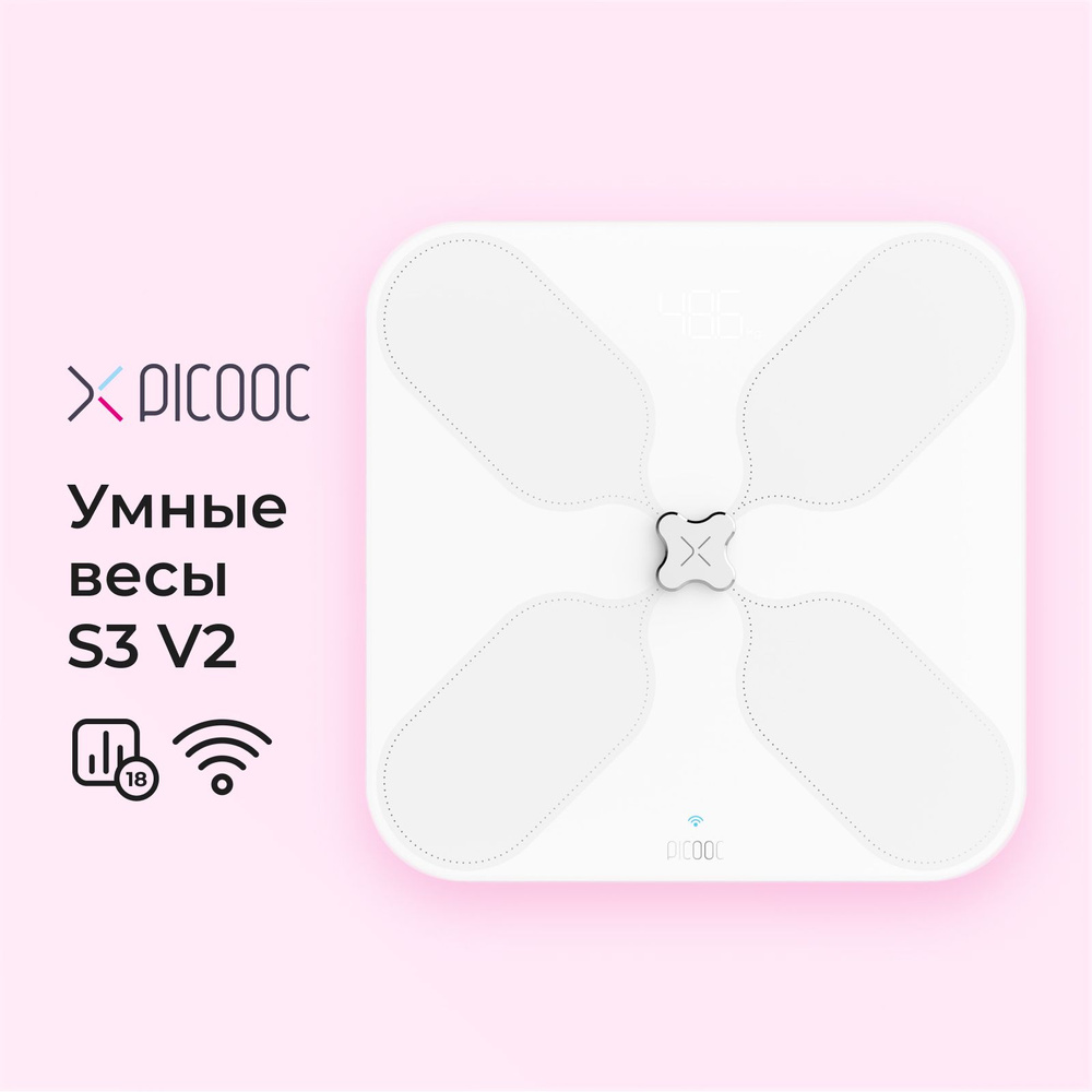 Умные весы Picooc S3 V2 (Wi-Fi, Bluetooth, 33х33 см) #1