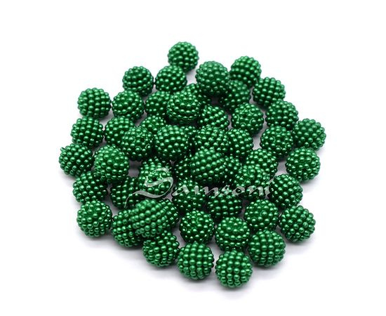 Бусины шамбала, зеленый 14 мм, 500 грамм #1