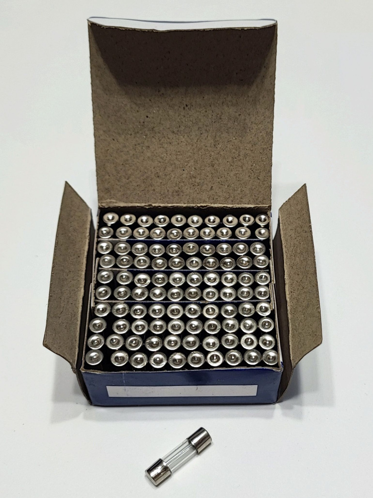 100 шт. Предохранитель 5х20, 3.15А, плавкий, цилиндрический, стеклянный ...