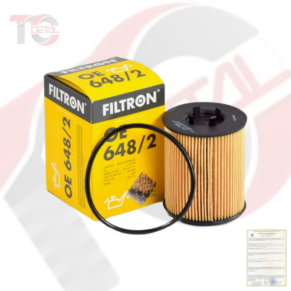 FILTRON Фильтр масляный арт. OE6482, 1 шт. #1