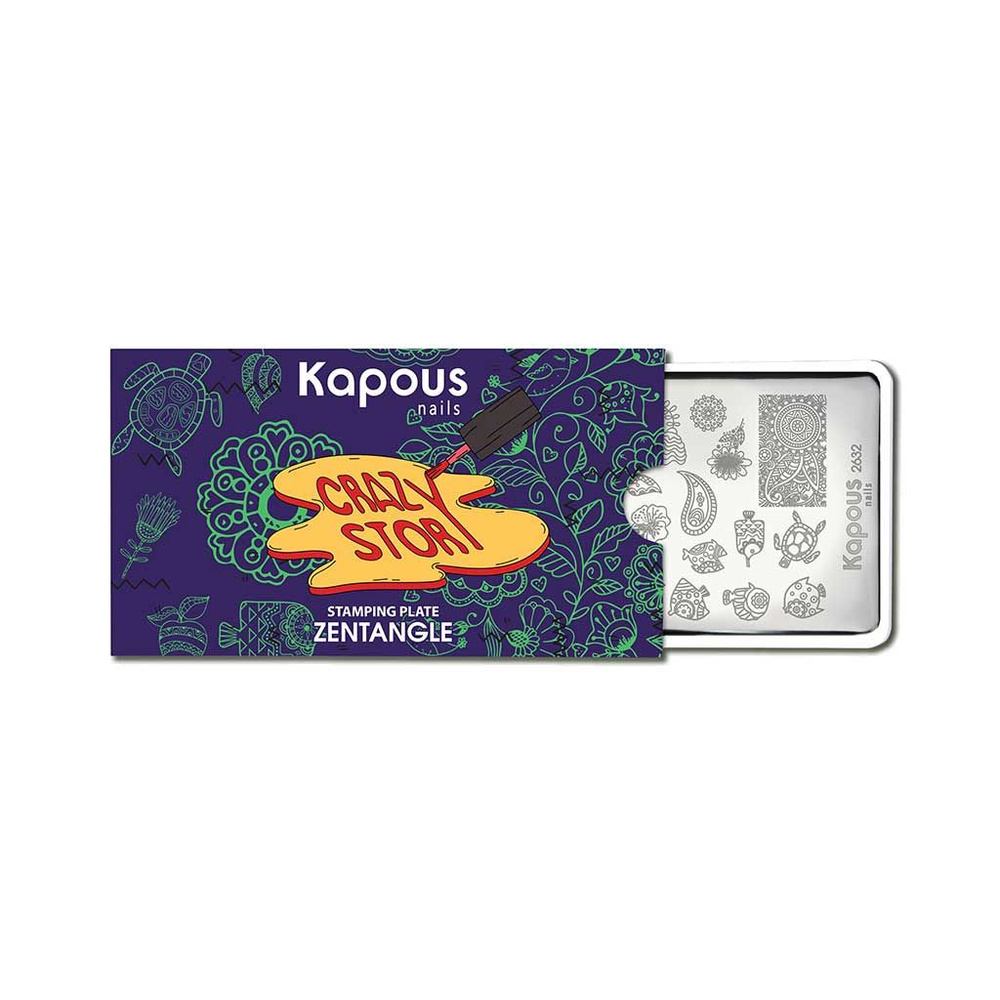 Kapous Professional Nails Пластина для стемпинга, Zentangel #1