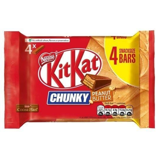 KitKat, Chunky ореховый, Хрустящяя вафля в шоколадe, 4 Шт x 42г, #1