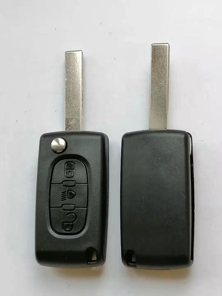 Корпус выкидного ключа Peugeot HU83 3кн без мест.д/батар., #1