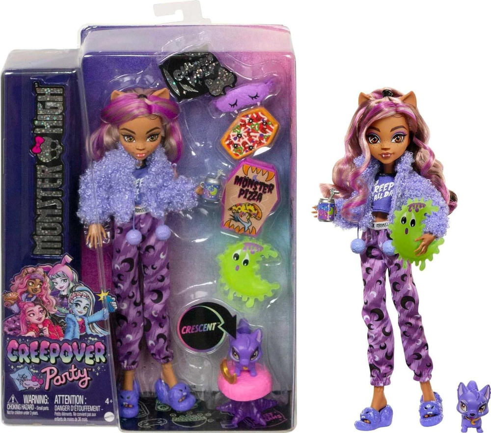 Кукла Monster High Клодин Вульф Пижамная вечеринка. #1
