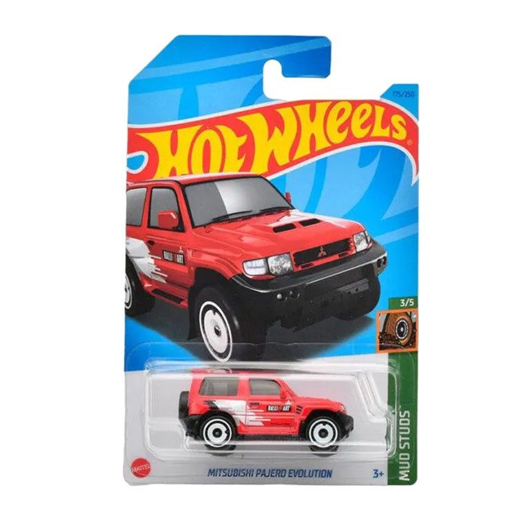 HKG47 Машинка металлическая игрушка Hot Wheels коллекционная модель Mitsubishi Pajero Evolution красный #1