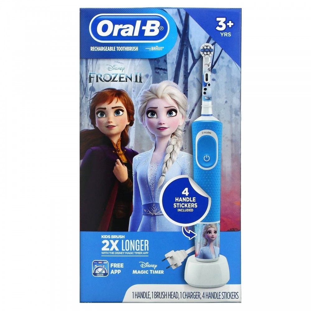 Детская электрическая зубная щетка Oral-B Vitality Kids Frozen "Холодное сердце" D100.423.2K, подарочная #1